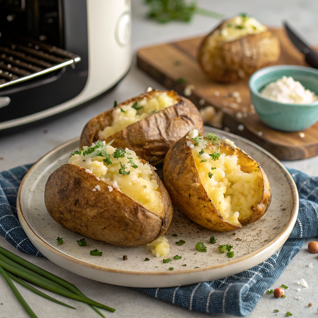 Airfryer bagte kartofler