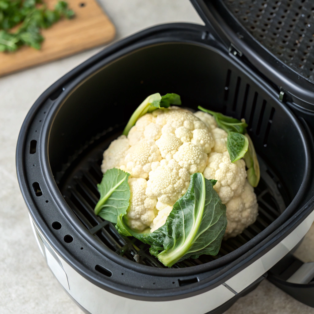 Hel blomkål i airfryer
