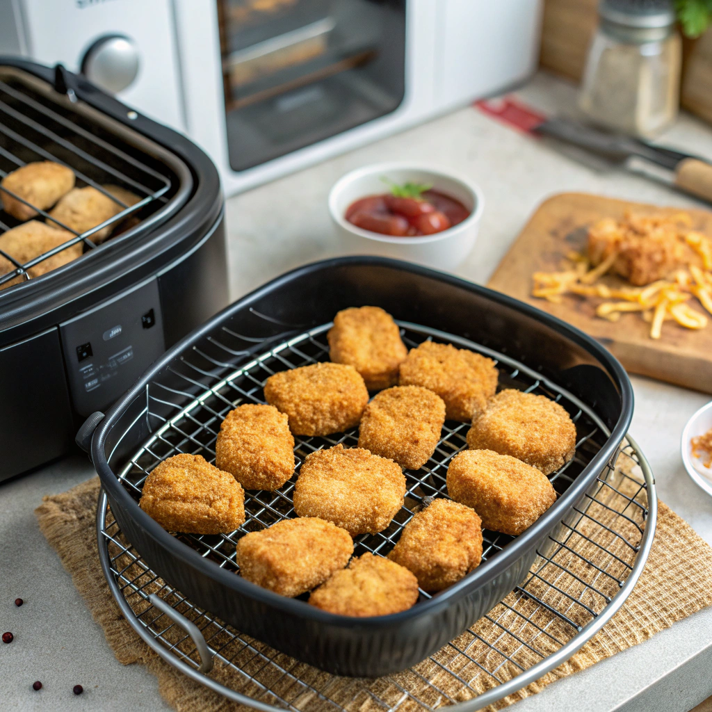 Hjemmelavet nuggets i airfryer