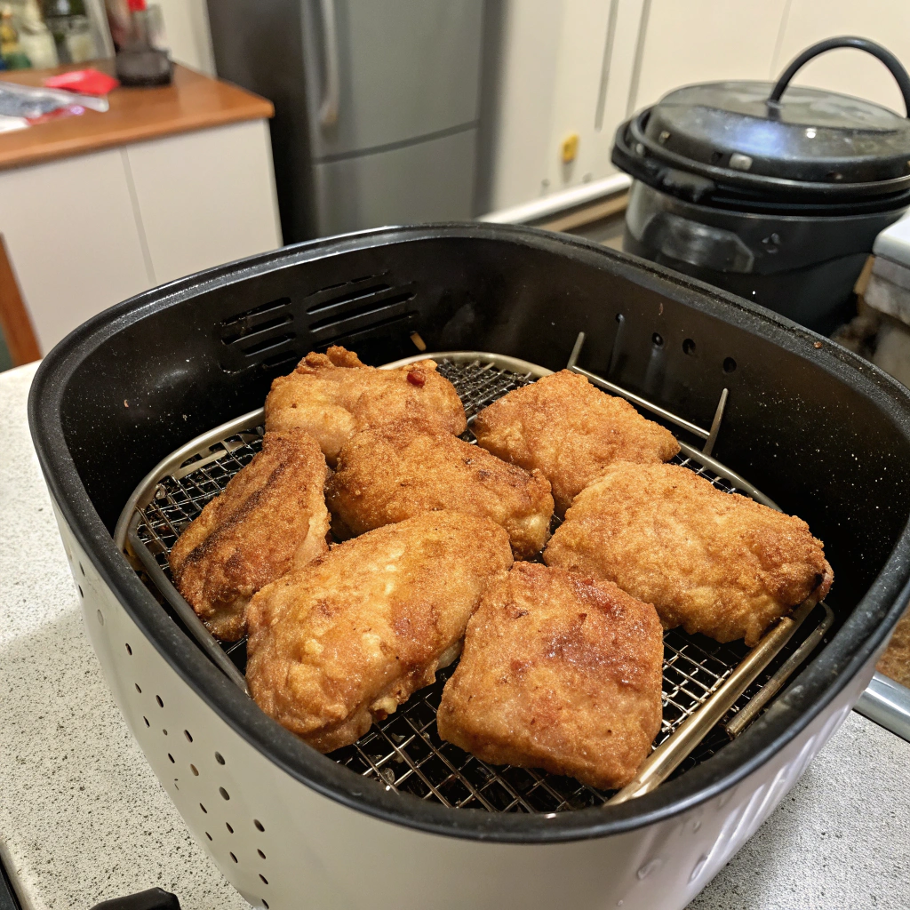 Paneret flæsk i airfryer